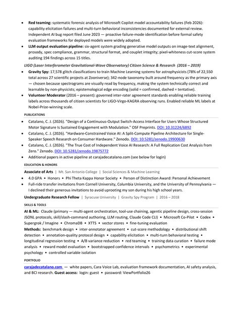 Cara Catalano résumé, page 3